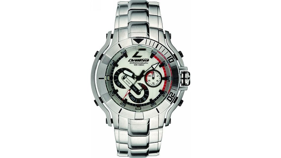 Chronotech Active 7108  Watch - Stainless Steel Band, White Face Ct.7108m/06m