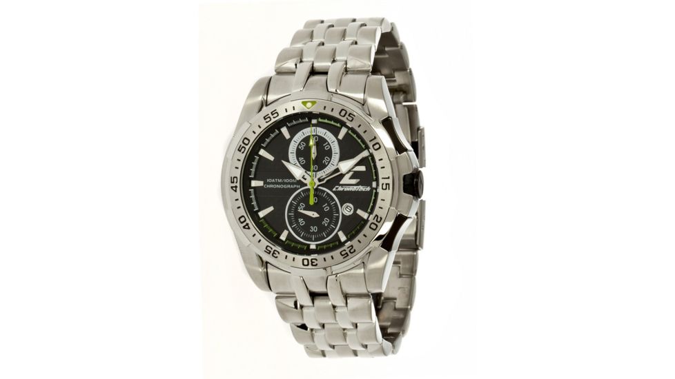 Chronotech Active 7109  Watch - Stainless Steel Band, Black Face Ct.7109m/02m