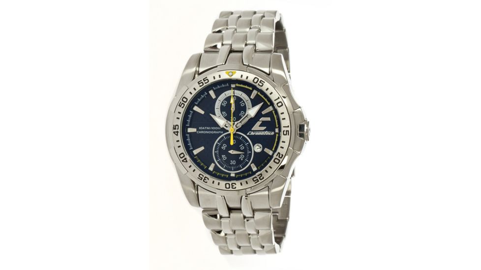 Chronotech Active 7109  Watch - Stainless Steel Band, Blue Face Ct.7109m/03m