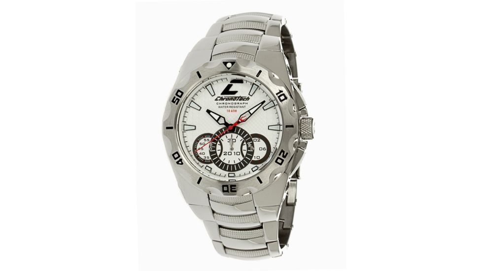Chronotech Active 7922  Watch - Stainless Steel Band, White Face Ct.7922am/26m