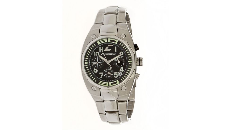 Chronotech Active Boy 7085  Watch - Stainless Steel Band, Black Face Ct.7085m/08m