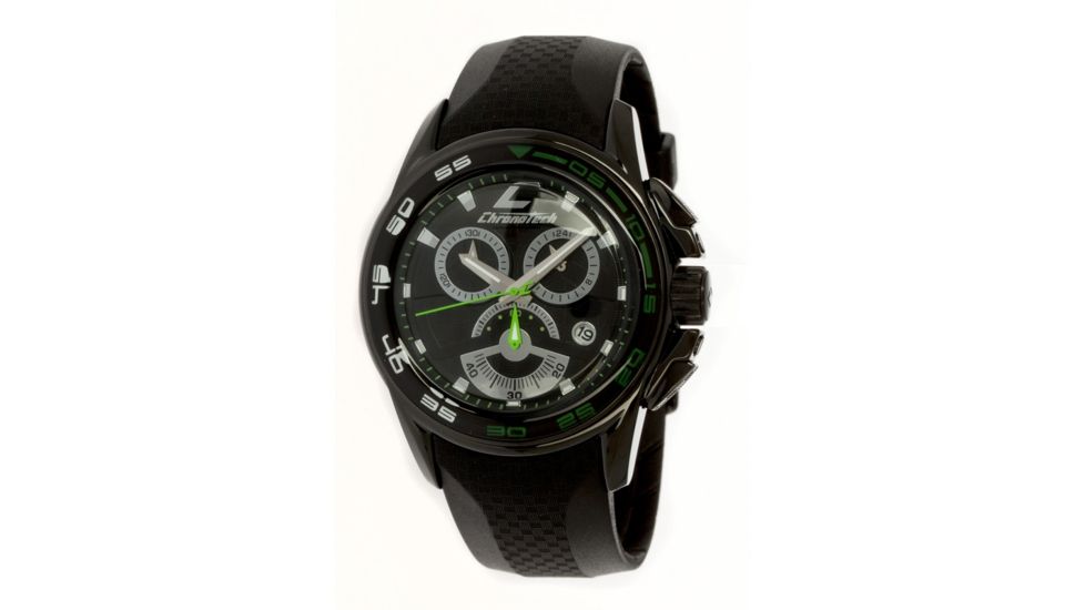 Chronotech Active Speed  Watch - Black Rubber Band, Black Face Ct.7140m/05