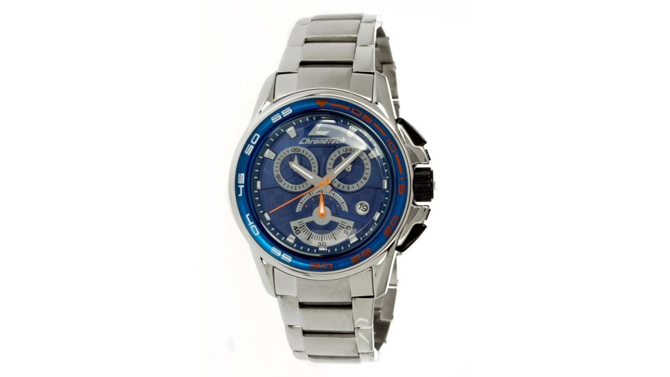 Chronotech Active Speed  Watch - Stainless Steel Band, Blue Face Ct.7140m/03m