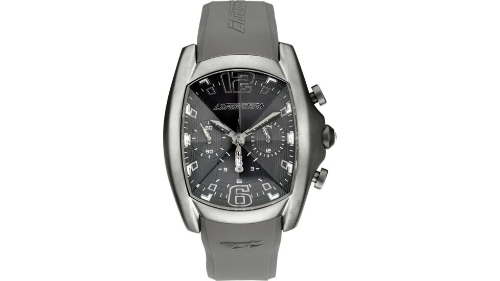 Chronotech First Eclipse 7106  Watch - Light Gray Band, Silver/Black Face Ct.7106am/35p