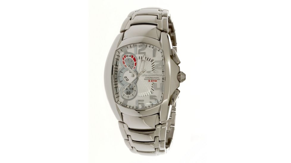 Chronotech Reloaded 7024  Watch - Chromed Silver Band, White Face Ct.7024am/36m