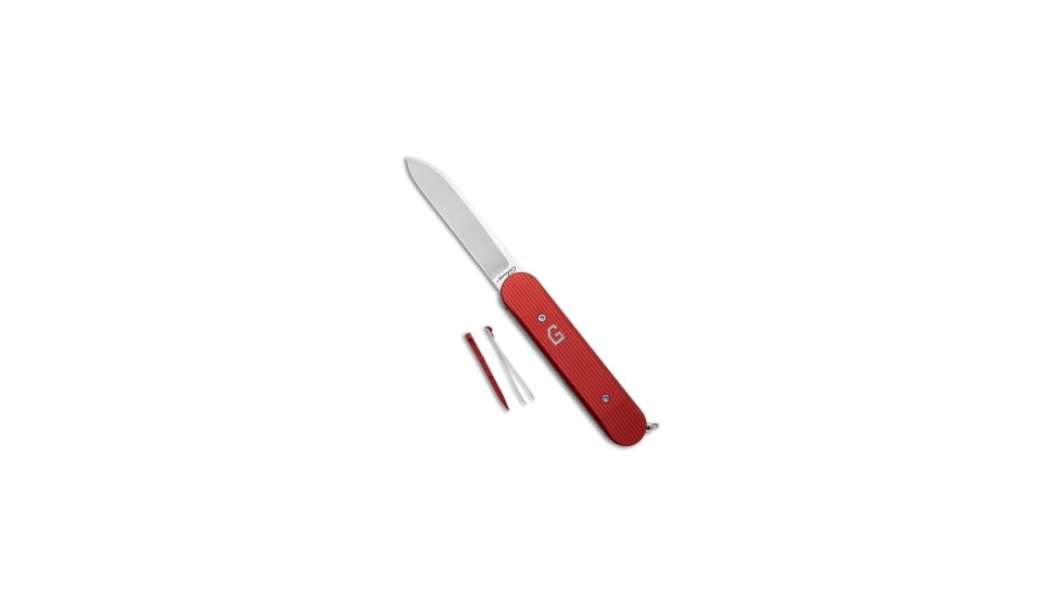 Chuck Gedraitis Chuck Gedraitis Alox SAS Linerlock Red Aluminum 3.25" Satin, Red, Nitro-V, adult, BHQ-235730