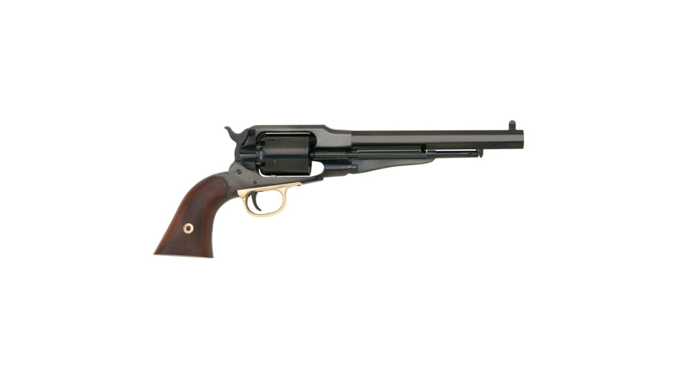 Cimarron Arms 1858 New Model Army Revolver, .45 Long Colt, 8in Barrel, Fixed, Blued Frame, Wood Grip, 6 Round Cylinder, CA1000