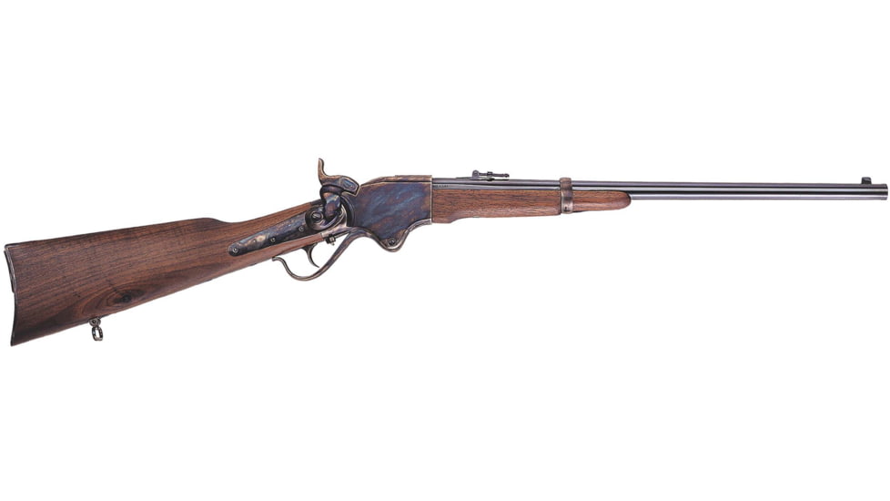 Cimarron Arms Spencer Carbine Lever Action Rifle, .45 Colt, 20in Barrel, 1-16, Walnut Walnut Stock, Case Colored Blued, AS530-FRRMPG