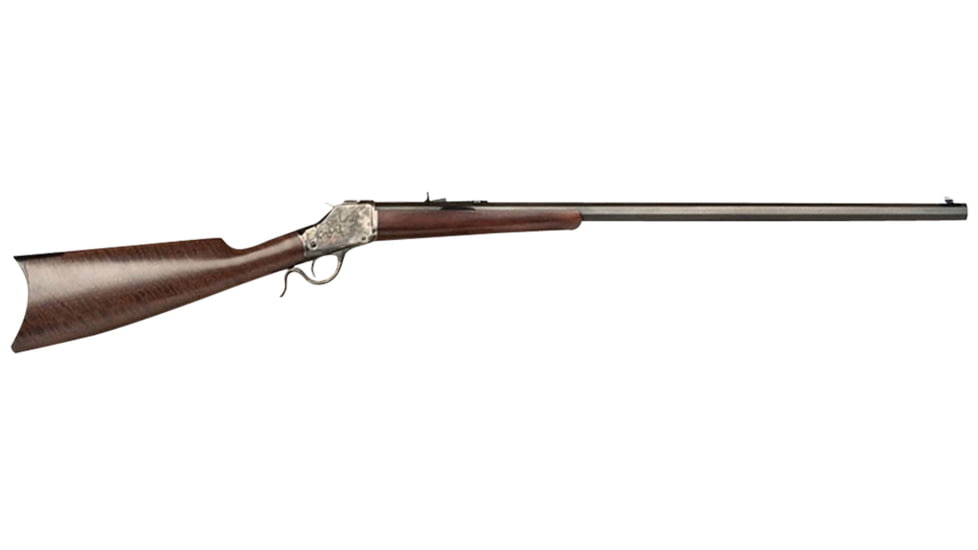 Cimarron Arms 1885 High Wall Single Shot Rifle, .38-55 Winchester, 30in Octagon Barrel, 1-18, Walnut Wood Stock, Case Colored Blued, CA885-FRRMPG