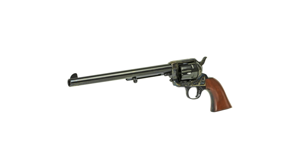 Cimarron Arms WYATT EARP Revolver with Shield, .45 Long Colt, 10in Barrel, Old Model, Fixed, Case Colored/Hardened Frame, Wood Grip, 6 Round Cylinder, PP558