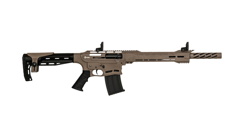 Citadel Boss25 3in Tactical Semi-Auto Shotgun, 12 Gauge, 18.75in BBL, Synthetic FDE Stock, N/A, CBOSS2512-FDE