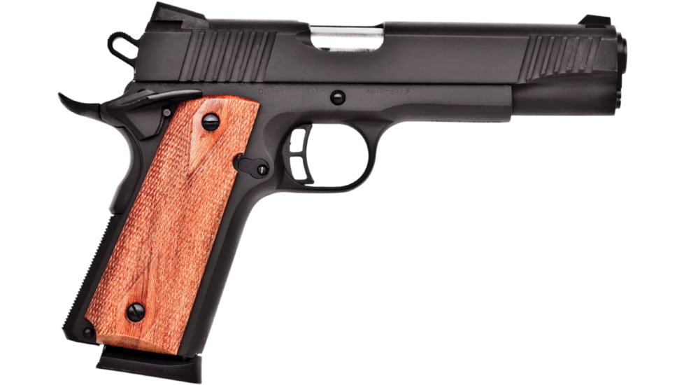 Citadel M-1911 Pistol, .45 ACP, 5 in barrel, matte black finish steel frame, checkered wood grip, recoil operated semi-automatic, Novak, 8 round magazine, M-1911-1-FRRMPG