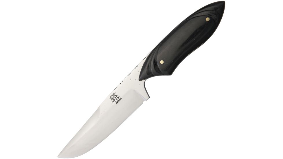 Citadel Midnight Fixed Blade Folding Knife,4.25in,DNH7 Steel,Black,Buffalo Horn Handle CD4216