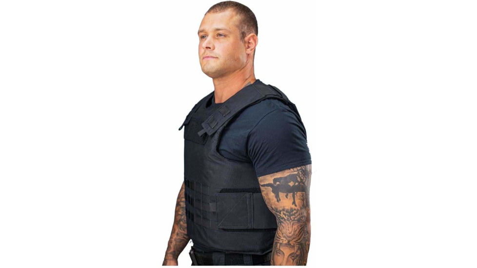 Citizen Armor Light Tactical Body Armor and Carrier, C1 Standard IIIA, Black, AT-S091BK