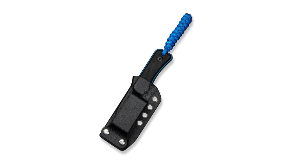 CIVIVI Baby Banter Fixed Blade Knife, 2.39 in, Nitro-V Steel Black Stonewashed Blade, Drop Point Blade, G10 Black/Blue Handle, C23045-1