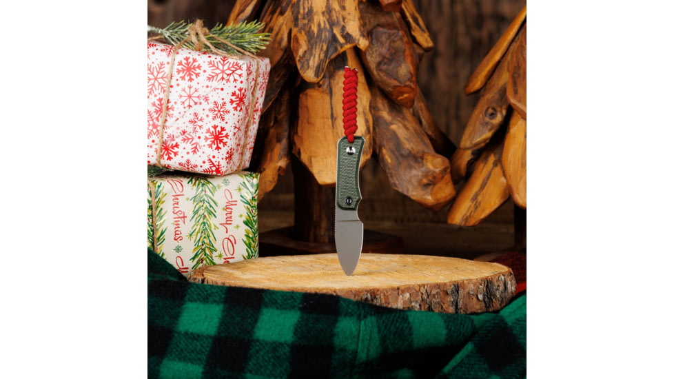 CIVIVI Baby Banter Fixed Blade Knife, 2.39 in, Nitro-V Steel Stonewashed Blade, Drop Point Blade, Canvas Micarta Green Handle, C23045-2