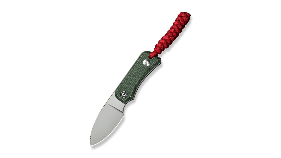 CIVIVI Baby Banter Fixed Blade Knife, 2.39 in, Nitro-V Steel Stonewashed Blade, Drop Point Blade, Canvas Micarta Green Handle, C23045-2