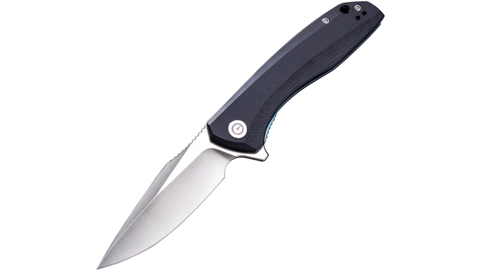 CIVIVI Baklash Linerlock G10 Folding Knife, 3.5in Satin 9Cr18Mov SS Blade, Black G10, C801C