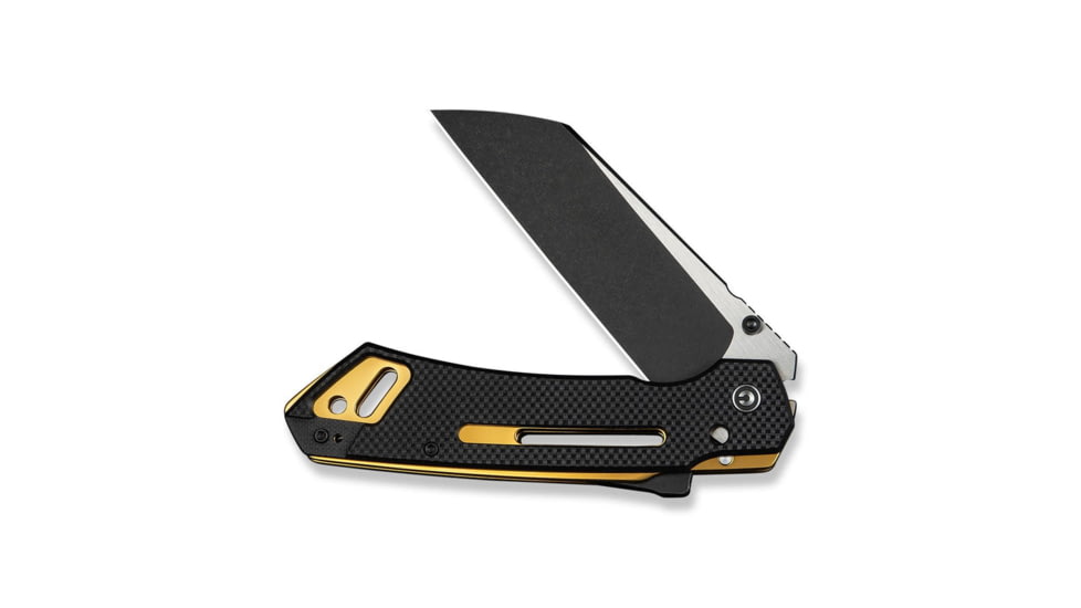 CIVIVI Buster Fg Thumb Stud &amp; Superlock Knife Black Coarse G10 Handle 4.2inch Black Stonewashed Nitro-v Blade, Satin Flat - C24052-1