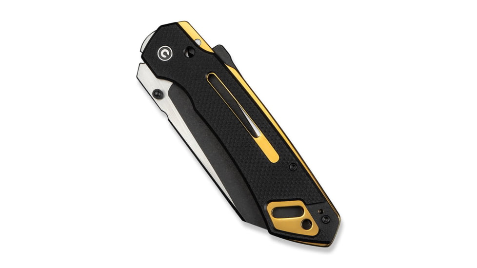 CIVIVI Buster Fg Thumb Stud &amp; Superlock Knife Black Coarse G10 Handle 4.2inch Black Stonewashed Nitro-v Blade, Satin Flat - C24052-1