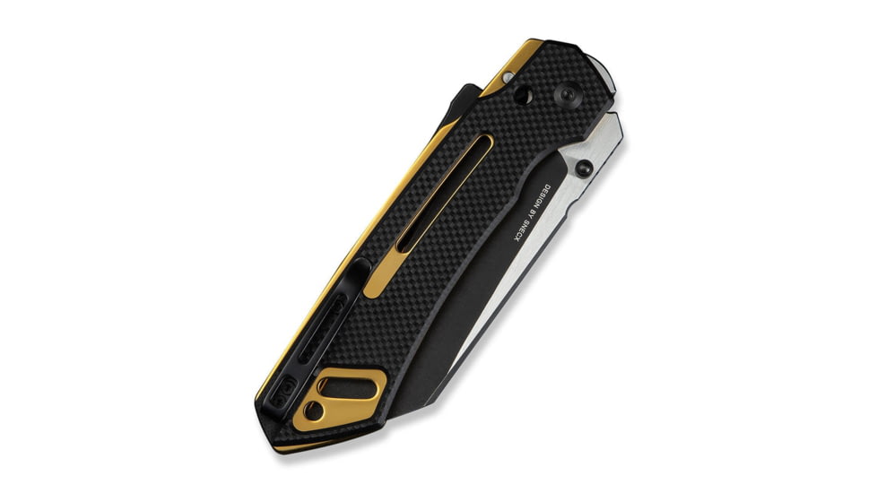 CIVIVI Buster Fg Thumb Stud &amp; Superlock Knife Black Coarse G10 Handle 4.2inch Black Stonewashed Nitro-v Blade, Satin Flat - C24052-1