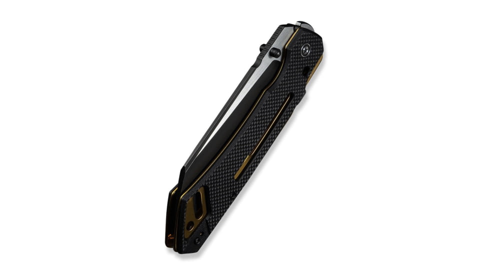 CIVIVI Buster Fg Thumb Stud &amp; Superlock Knife Black Coarse G10 Handle 4.2inch Black Stonewashed Nitro-v Blade, Satin Flat - C24052-1