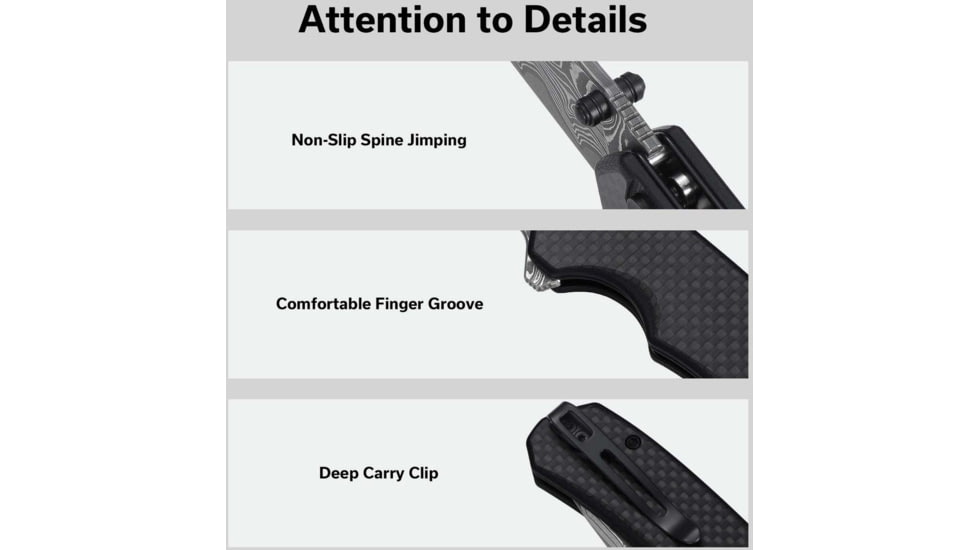 CIVIVI Button Lock Brazen Flipper &amp; Thumb Stud Knife Twill Carbon Fiber Overlay On Black G10 Handle 3.46inch Damascus Blade