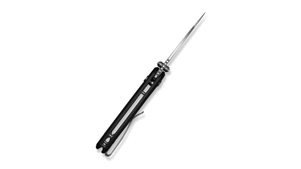 CIVIVI Mini Shakan Flipper &amp; Thumb Stud &amp; Button Lock Knife Ripple Patterned Black Aluminum Handle 2.48inch Satin Finished Nitro-v Blade