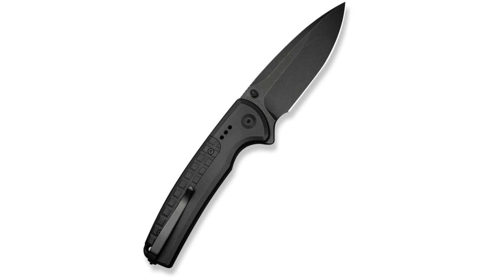 CIVIVI Sentinel Strike Ii Flipper &amp; Thumb Stud &amp; Button Lock Knife Black Aluminum Handle With Black Frn Integral Spacer