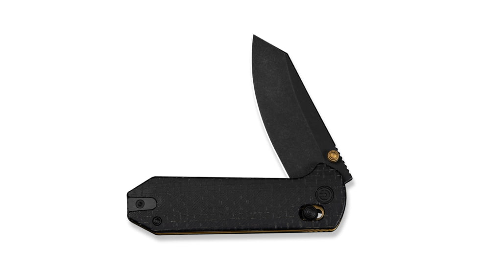 CIVIVI Thumb Stud &amp; Crossbar Lock Knife Black Burlap Micarta Handle 2.88inch Black Stonewashed 14c28n Blade