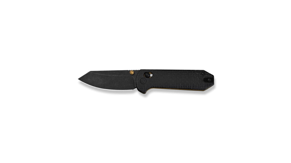 CIVIVI Thumb Stud &amp; Crossbar Lock Knife Black Burlap Micarta Handle 2.88inch Black Stonewashed 14c28n Blade