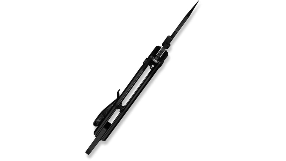CIVIVI Amaroq Flipper &amp; Thumb Stud &amp; Button Lock Knife Black Aluminum Handle 2.11inch Black Stonewashed Nitro-v Blade