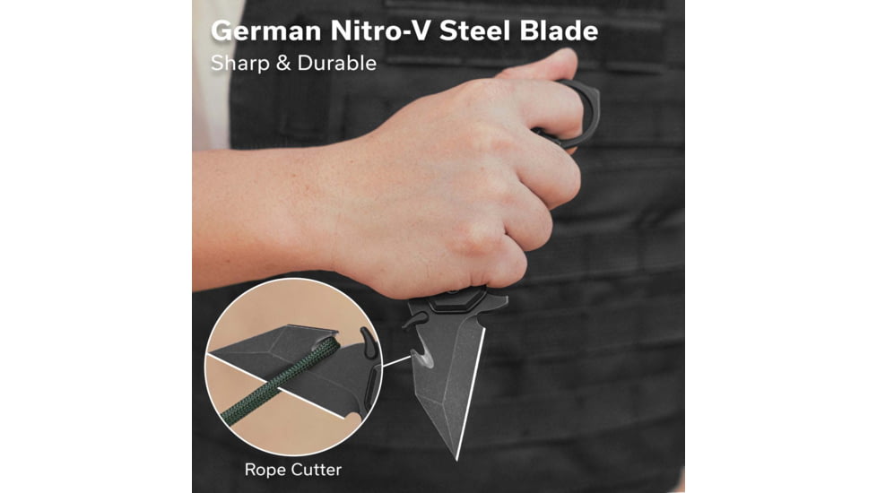 CIVIVI Amaroq Flipper &amp; Thumb Stud &amp; Button Lock Knife Black Aluminum Handle 2.11inch Black Stonewashed Nitro-v Blade