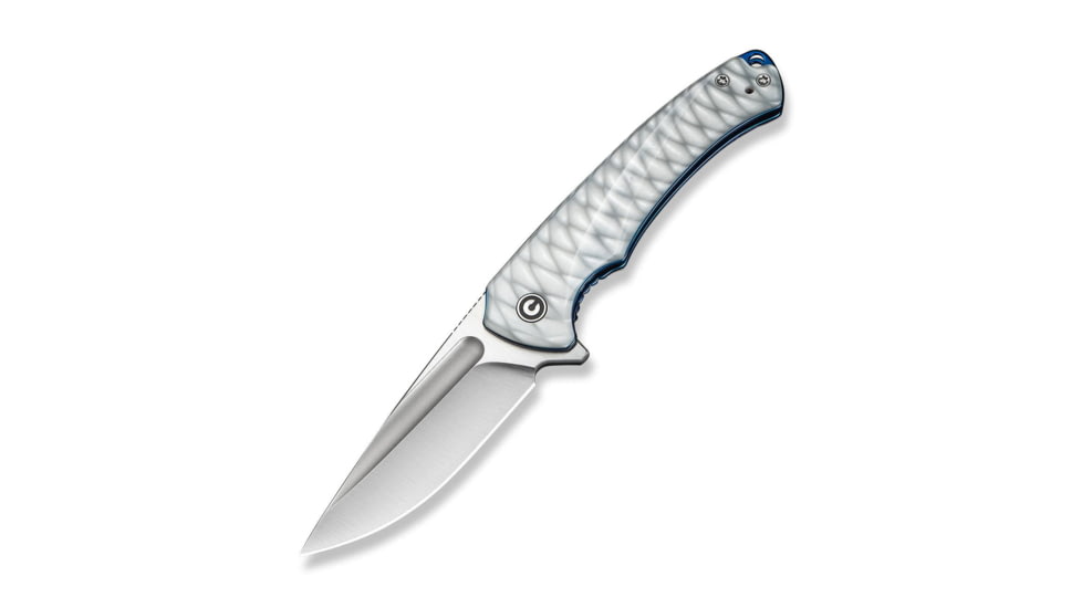 CIVIVI Voidflare Flipper Knife Greyish White Resin Handle With Scale Pattern 2.92inch Satin Finished 14c28n Blade
