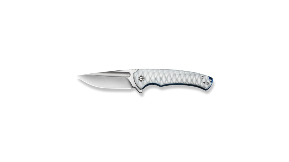 CIVIVI Voidflare Flipper Knife Greyish White Resin Handle With Scale Pattern 2.92inch Satin Finished 14c28n Blade