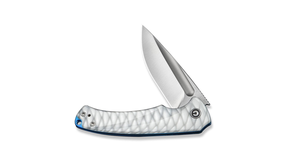 CIVIVI Voidflare Flipper Knife Greyish White Resin Handle With Scale Pattern 2.92inch Satin Finished 14c28n Blade