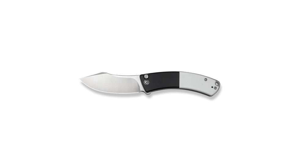 CIVIVI Outlaw Muk Flipper &amp; Button Lock Knife Black &amp; White G10 Handle 3.47inch Satin Finished 14c28n Blade