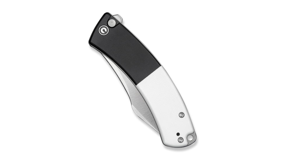 CIVIVI Outlaw Muk Flipper Folding Knife, 3.47in, 14C28N, Nessmuk Blade, G10 Black/White Handle, C24079-4