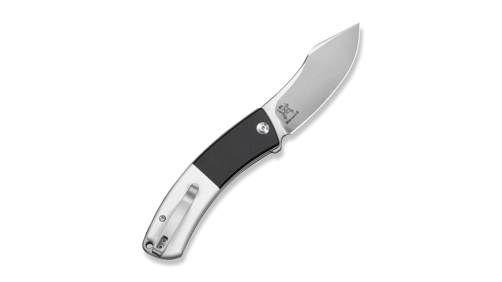 CIVIVI Outlaw Muk Flipper &amp; Button Lock Knife Black &amp; White G10 Handle 3.47inch Satin Finished 14c28n Blade