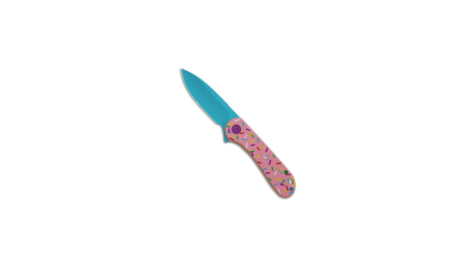 Civivi CIVIVI Elementum Dessert WarriorR Exclusive Knife Pink G-10 2.9" Blue Donut, Pink, D2, adult, BHQ-148967