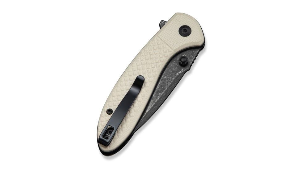 CIVIVI Faeger Flipper &amp; Thumb Stud &amp; Button Lock Knife Milled Ivory G10 Handle