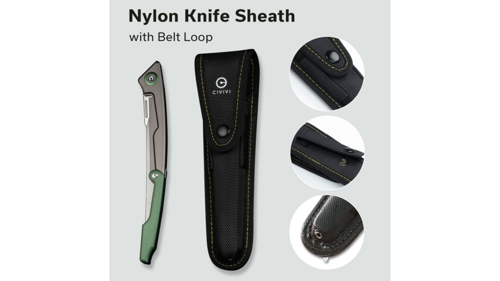 Civivi Knife Shawka 5.81 Grey Green Folding Fillet Knf