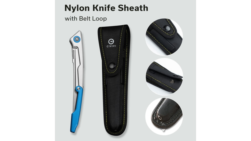 Civivi Knife Shawka 5.81 Silver Blue Folding Fillet Knf