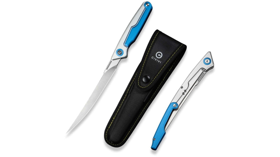 Civivi Knife Shawka 5.81 Silver Blue Folding Fillet Knf