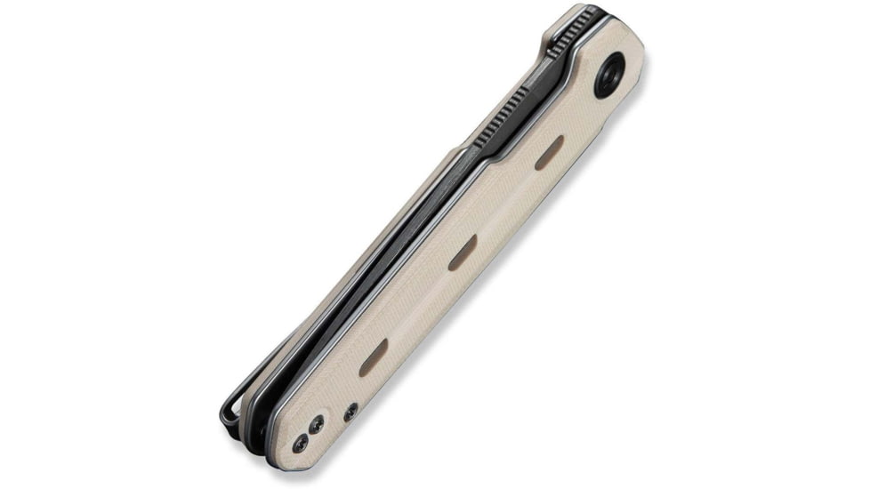 CIVIVI Navo Flipper Knife Ivory G10 Handle 3.25inch Damascus Blade