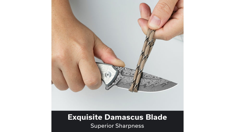 CIVIVI Voidflare Flipper Knife G10 With Aluminum Foil Handle 2.92inch Damascus Blade