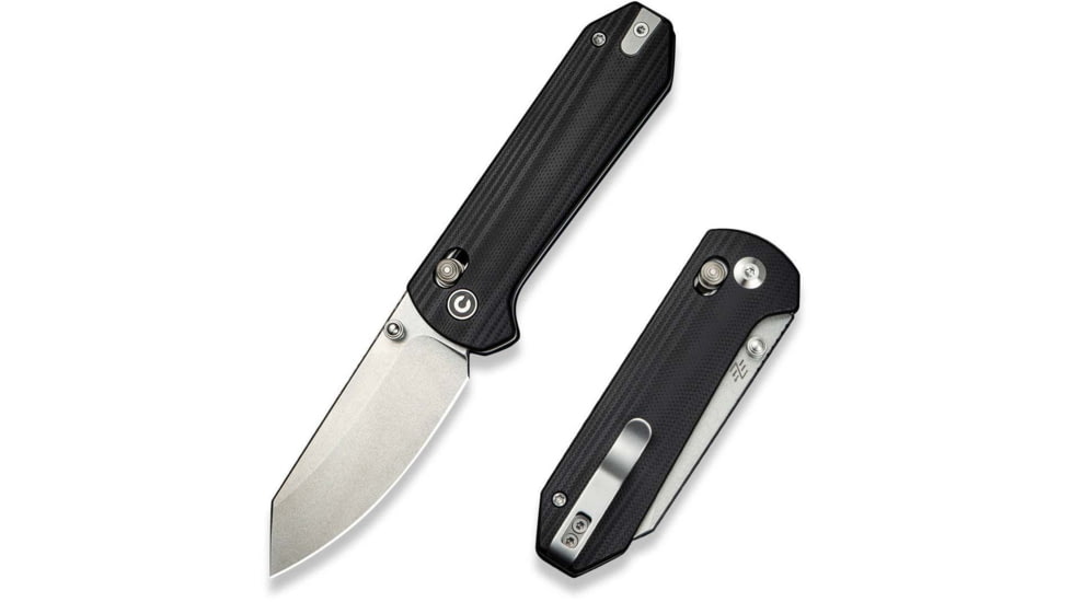 CIVIVI Yonder Thumb Stud &amp; Crossbar Lock Knife Black G10 Handle
