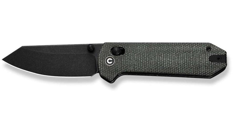 CIVIVI Yonder Thumb Stud &amp; Crossbar Lock Knife Dark Green Canvas Micarta Handle