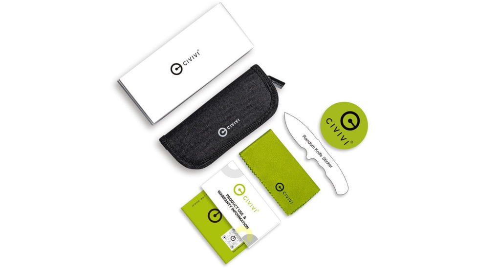 CIVIVI Clingman Front Flipper &amp; Thumb Stud Knife Micarta Handle 2.99inch Nitro-v Blade C23065-3 - C23065-3