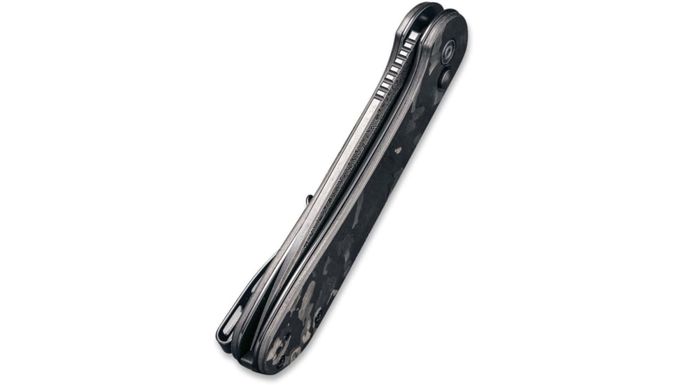 CIVIVI Elementum Folding Knife, 3.47in, Damascus Blade, Carbon Fiber/Steel Handle, Marble/Black, C2103DS3
